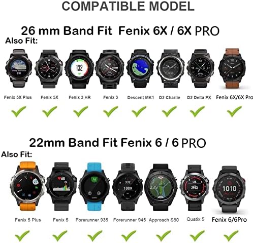 Eidkgd Silicon 26mm 22mm eliberare rapidă Watchband pentru Garmin Fenix 6 6S 6x Pro 5x 5 5Plus 3 HR 935 S60 ceas EasyFit ceas