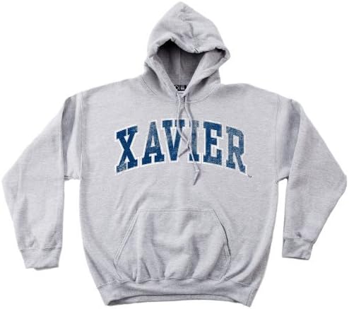 NCAA Xavier Musketeers 50/50 amestecat cu 8 uncii cu glugă cu glugă vintage cu glugă