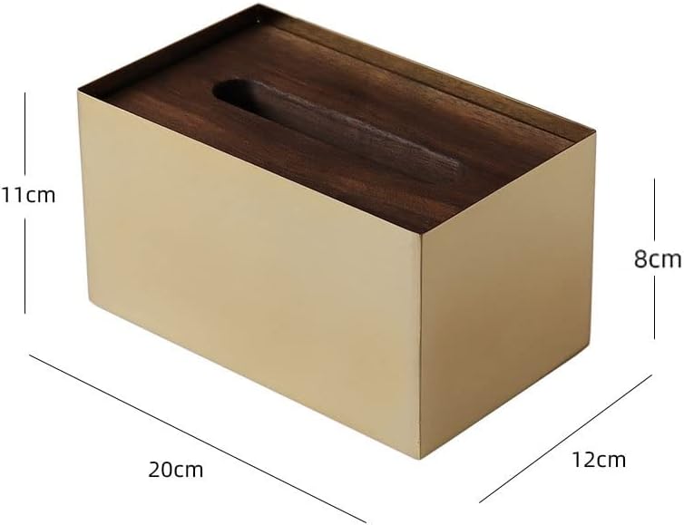 BKDFD Cutie de țesut din lemn de nucă cutii detașabile pentru țesuturi de masă mese de mese de șervețel de hârtie organizator