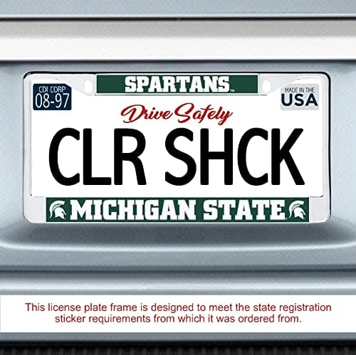 Color Shock Michigan State Spartane Colorate Metal Placă de înmatriculare