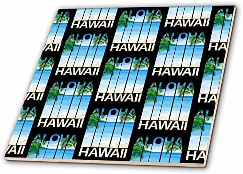 3drose un design de călătorie retro pentru Aloha Hawaii souvenir. - Gresie