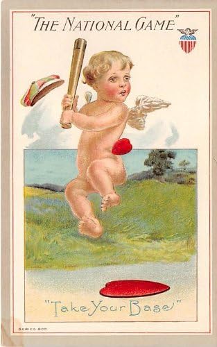 AMP Co. Jocul național, seria 809, baseball, bilă de bază Comic Old Vintage Antique Carduri poștale poștale