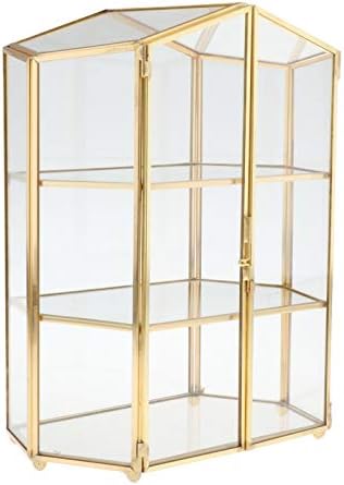 Anncus Clear Glass Storage Box Cosmetic Bijuterii Carcasă de depozitare 3 Tier Tabletop bijuterii Machiaj pentru machiaj Carcasă