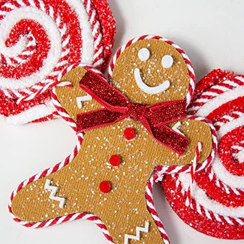 Raz Imports Kringle Candy Co. 4 'Gingerbread Men and Lollipop Garland