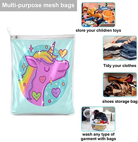 Desene animate unicorn cal plasă saci de rufe pentru masina de spalat haine mari de spălat Travel Organizator plasă spălare