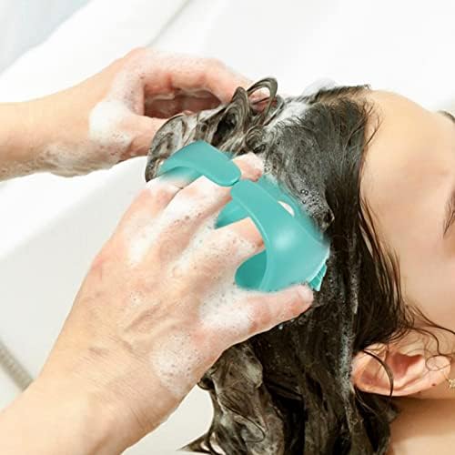 Șampon natural de șampon natural perie scalp scalp scrubber: 8pcs silicon moale umed uscat păr spălat perie exfoliere de masaj