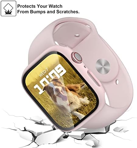 [6 pachet] WISKII Compatible Apple Watch Series 8 7 7 45mm Carcasă cu protector de ecran, Hard PC Ultra-Thin Cover Full Shockproof