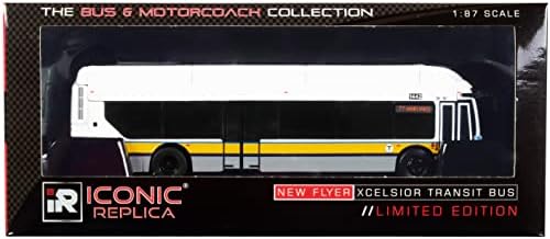 Nou Flyer Xcelsior XN-40 Bus de tranzit 77 Harvard Boston MBTA 1/87 Model de diecast prin replici iconice 87-0333