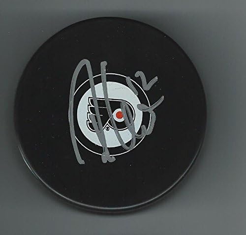 Michael RAFFL a semnat pucul Philadelphia Flyers-pucuri NHL cu autograf