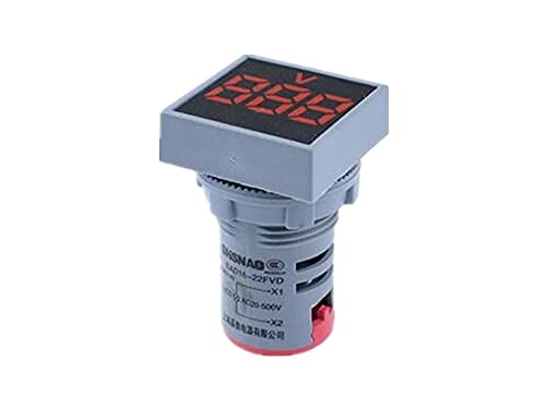 Gead 22mm Mini Voltmetru Digital Square AC 20-500V Volt Volt Tester Tester Contor Indicator LED Afișat
