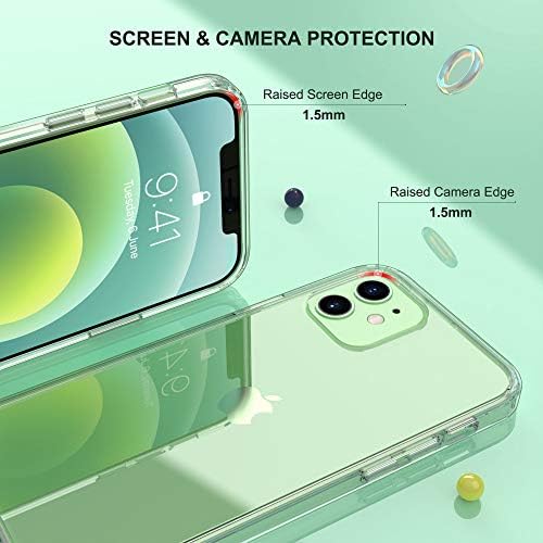 Husă transparentă ULAK pentru iPhone 12 / iPhone 12 Pro, protecție hibridă subțire transparentă anti-zgârieturi absorbție șoc