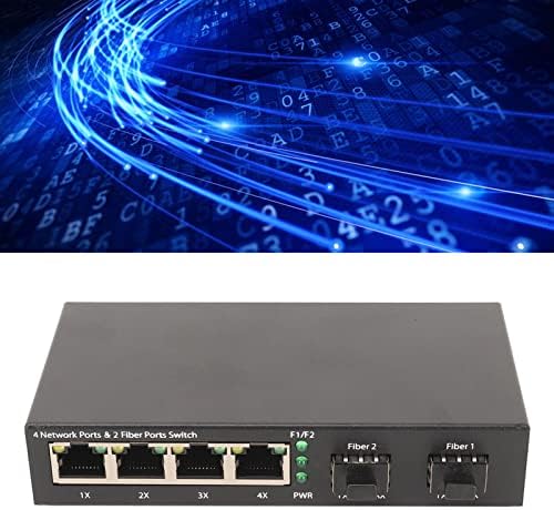 Comutator Ethernet, jumătate duplex 10 100 1000m plug și redare 6 porturi SFP Fibre Switch Self Adaptive 120 km Extensie pentru