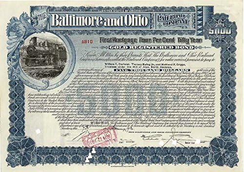 Compania feroviară Baltimore și Ohio. - Obligațiuni De Diferite Denumiri