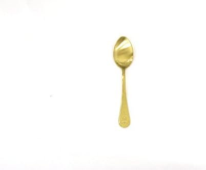 Mepra AZC1095CB1126 CASABLANCA ICE ORO Spoon de cafea American, [pachet de 48], 15.5702 cm, aur periat, mașină de spălat vase