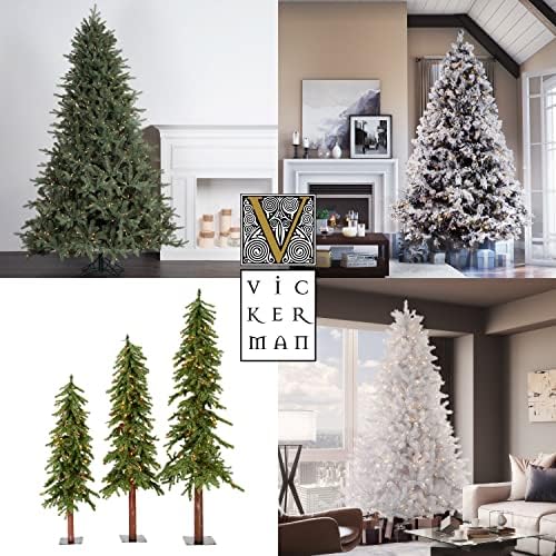 Vickerman 5.5 'Durham Pine Pine Artificial Christmas Artificial, Unlit - Faux Christmas Tree - Decor de casă interioară de