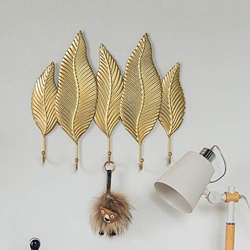 Modern Decoration Cârlig Cârlig Cârlig Wall Hanging Nordic Hanger, Creative Coat Hook, Gold Leaf 7 Hook