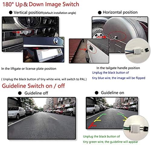 Eway Mini Backup Camera cu 4,3 '' Clip-on View Ogling Kit pentru o mașină de ridicare a autovehiculului RV Camion Van Vision