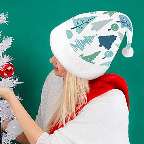Pălărie de Crăciun Moș Crăciun, pălărie albastră de Crăciun de Crăciun pentru adulți, pălării de Crăciun Unisex confort pentru
