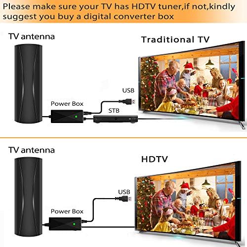 2023 Antenă TV digitală amplificată pe o distanță de 500 de mile de 500 de mile, un câștig ridicat de antenă HD interioară/exterioară
