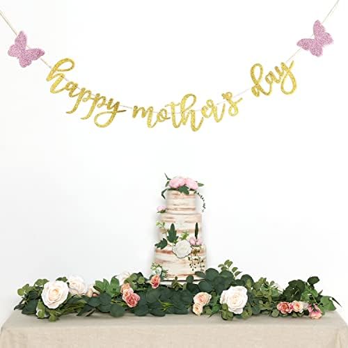 Fericit Ziua Mamei Banner set Decor pentru Ziua Mamei Petrecere decoratiuni fundal Garland pentru mama Ziua Mamei sclipici