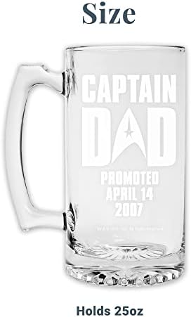 Să facem amintiri personalizate Star Trek Căpitan Tatăl Cană de bere supradimensionată - pentru tată - Ziua Tatălui