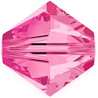 50buc autentice Preciosa 6mm fațete bicone cristal margele roz Rose compatibil cu cristale Swarovski 5301/5328 Pre-B637