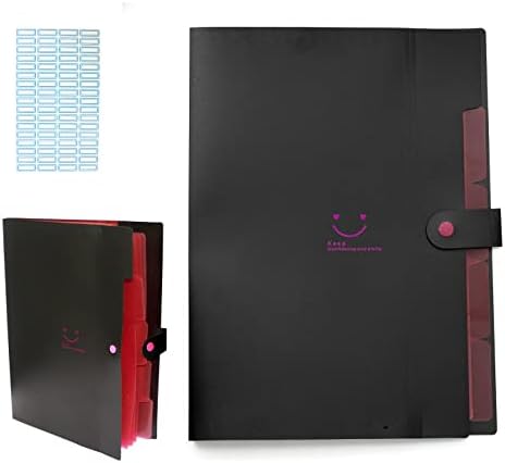 Extinderea folderelor de fișiere, organizator de documente acordeon cu dimensiunea literei A4 din Plastic cu etichete de Folder