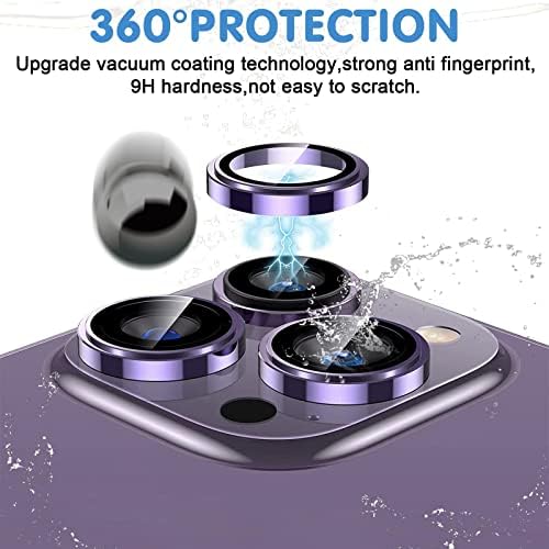 Arshek pentru iPhone 14 Pro / iPhone 14 Pro Max Protector pentru lentile pentru cameră, [păstrați designul original al obiectivului]