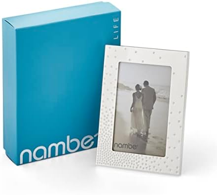 NAMBE Dazzle Picture Frame, 4 x 6 | Rama foto cu sticlă temperată | Design de epocă și contemporan | Familia de afișare pe