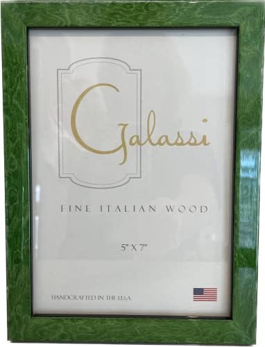 F. G. Galassi realizat manual din lemn italian din lemn foto Cadru verde Burl - 5 x 7 -23857