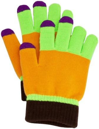 Mănuși de ecran tactil, Fosmon unisex de iarnă atingere cu mănuși [trei vârfuri de degete conductive] - Verde/dovleac
