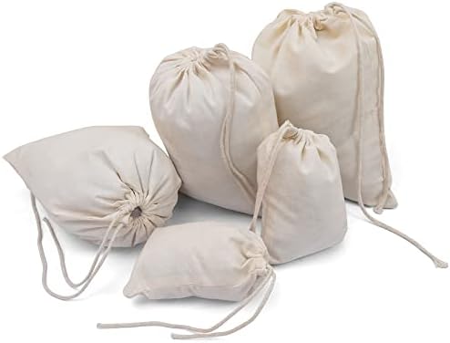 BigLotBags bumbac muselină saci bumbac Organic singur cordon Premium calitate Eco Friendly naturale reutilizabile saci-pachet