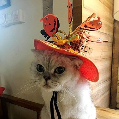 BESTOYARD 1PC Creative amuzant de dovleac Cap amuzant Halloween Pet Decorativ Hat Pet Party Cosplay Prop.