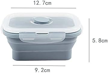 Container de depozitare a alimentelor din silicon pliabile din U-buyhouse, cutie de masă rămasă pentru bucătărie, cutii de