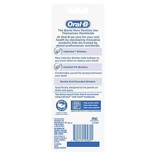 Oral-B Indicator Contur Curat Periuțe De Dinți, Mediu, 4 Count, Extra Value Pack