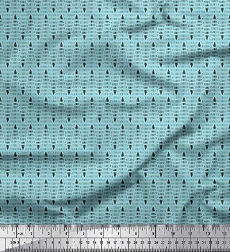 Soimoi bumbac Jersey Fabric mână trase linie Shirting imprimare Fabric de curte 58 Inch Wide