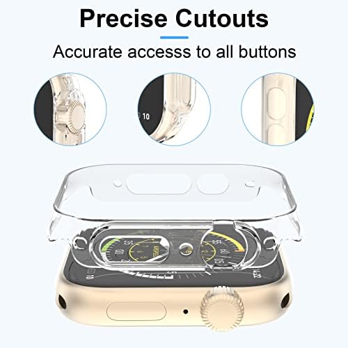2 pachete carcasă de ceas transparentă compatibilă pentru Apple Watch Ultra 49mm Carcasă Hard PC Husa de protecție