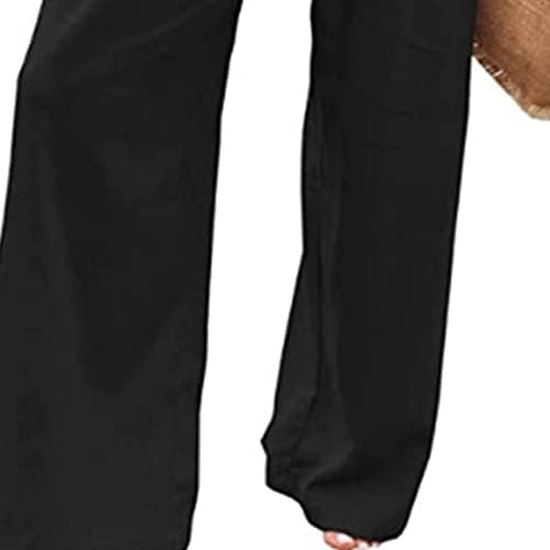 Pantaloni de lenjerie pentru femei pentru femei Elastice cu talie înaltă pantaloni cu picioare largi libere