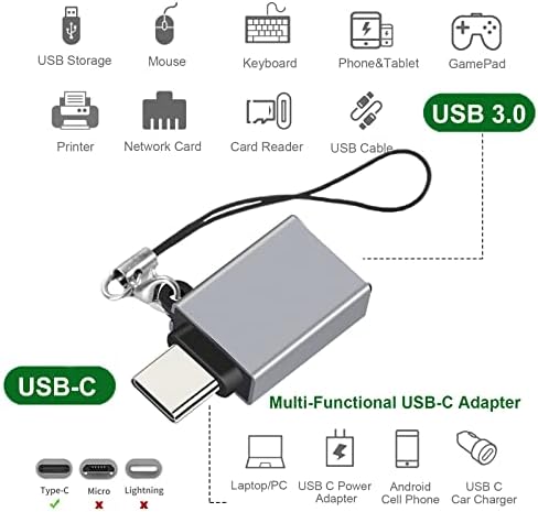 Adaptor USB C la USB, USB la USB C, Adaptor USB A la USB C, cablu OTG USB mamă la USB C tată pentru MacBook Pro Air 2021 2020