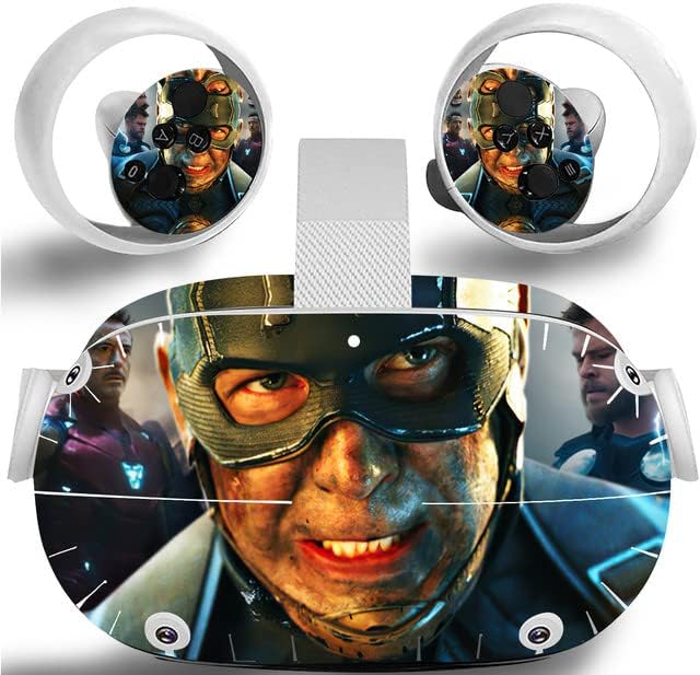 Lider Hero Oculus Quest 2 VR Căști și autocolant de controler, piele decal de vinil pentru căști VR și controler, accesorii