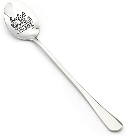 Funny it ' s Always Tea Time Spoon - lingură din oțel inoxidabil gravată cu citat inspirațional-cadou Ideal pentru iubitorii