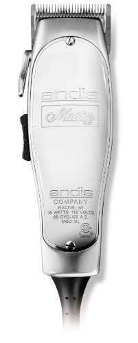Andis 01557 Trimmer de păr cu lamă reglabilă Professional Master, oțel Carbon incasabil t-Blade-Argintiu, crom, pachet de 1