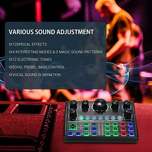 Dloett Live placă de sunet extern schimbător de voce Mixer Audio BT placa de Mixer de sunet cu mai multe efecte sonore acceptă
