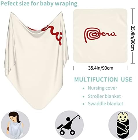 Pătură pentru bebeluși Peru primind pătură pentru căruciorul de pepinieră pentru copii pentru nou -născuți pentru nou -născut
