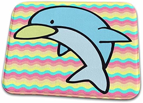 3Drose drăguț mic copil albastru delfin design animal de desene animate ... - covorașe de covoare pentru baie pentru baie