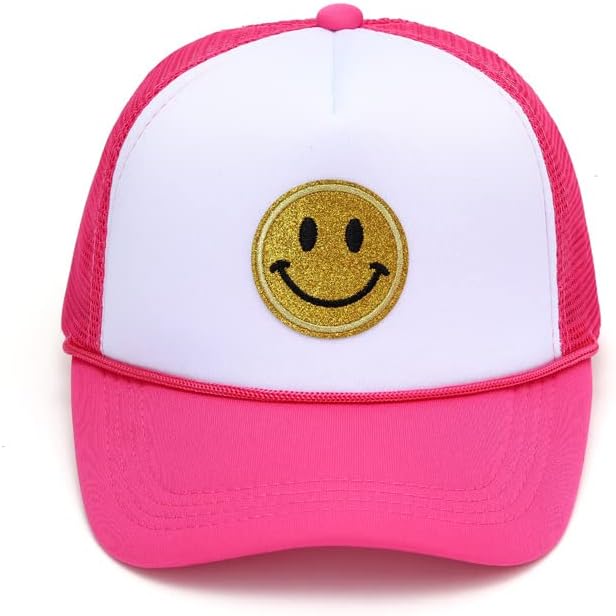 Glitter zâmbet față pălărie cap fericit pălării preppy zâmbet de baseball capac pentru femei