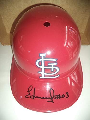 Edmundo Sosa St. Louis Cardinals a semnat cască de suvenir autografată cu căști MLB autografate coa