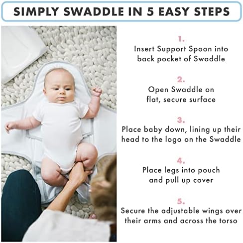 KEPI Suport pentru bebeluși Swaddle - înveliș cu pătură pentru nou -născuți și sugari, brevetat și în siguranță,