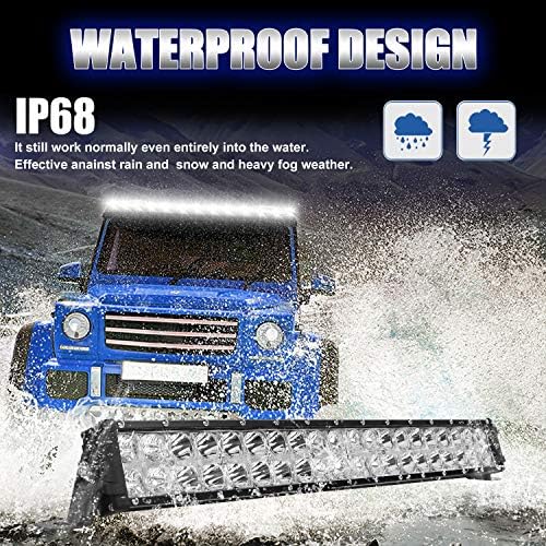 Autofeel LED Light Bar Kit 52 Inch + 22 Inch + 4buc 4 inch 32000LM 6000K bare luminoase Flood Spot Beam Combo pentru camion