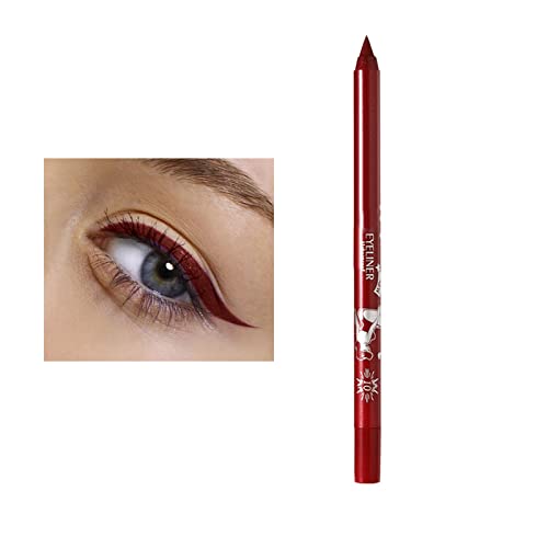Npkgvia 10 Rainbow Culori Eyeliner lipici Pen 2 în 1 Lip Liner lungă durată Impermeabil Eyeliner Pen lipici